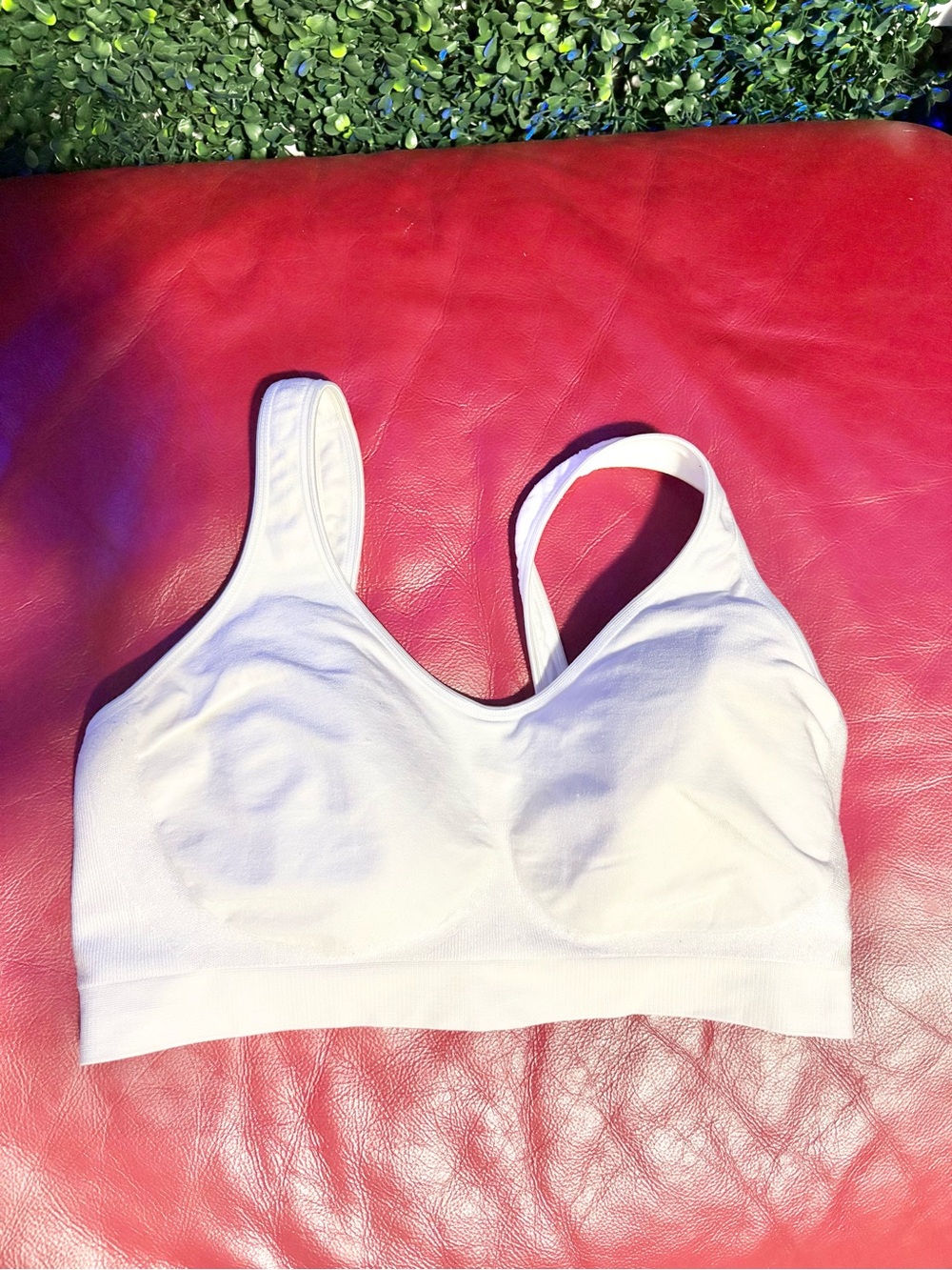 Bali White Seamless Comfort Sports Bra